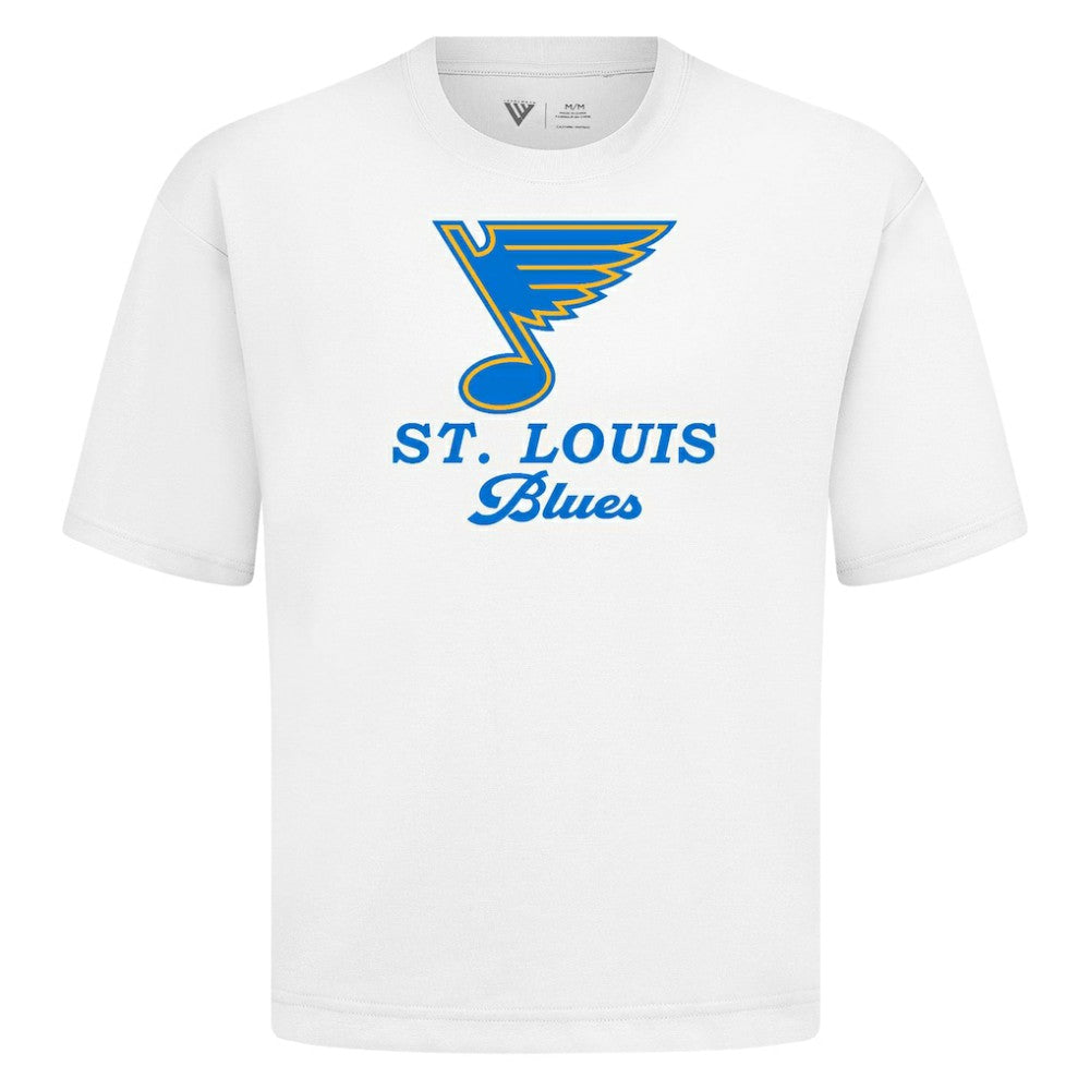 St. Louis Blues Levelwear Team Surge Luxe Signature Knit T-Shirt - White | NHL on sale