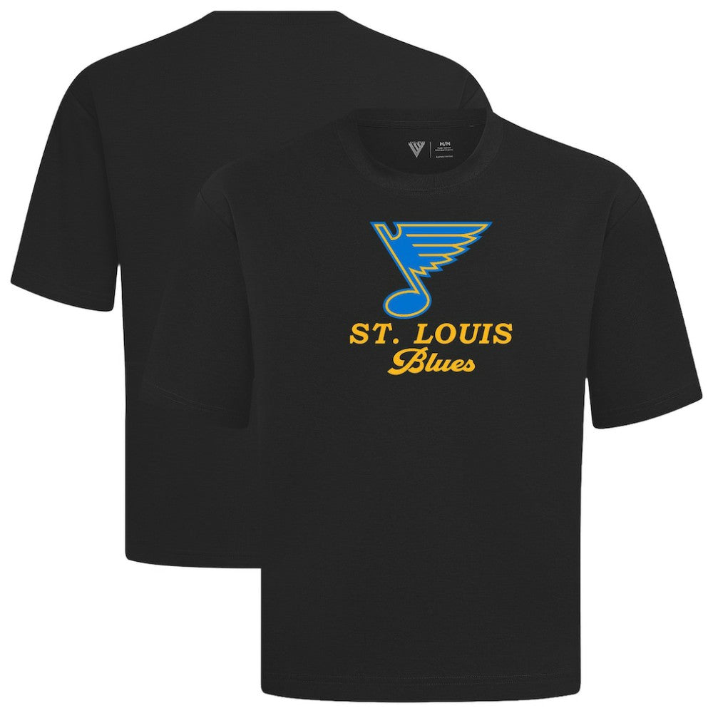 St. Louis Blues Levelwear Team Surge Luxe Signature Knit T-Shirt - Black | NHL on sale