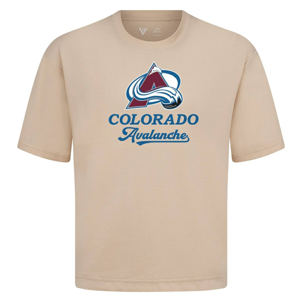 Colorado Avalanche Levelwear Team Surge Luxe Signature Knit T-Shirt - Khaki | NHL on sale