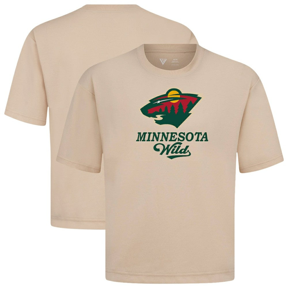 Minnesota Wild Levelwear Team Surge Luxe Signature Knit T-Shirt - Khaki | NHL Lifestyle
