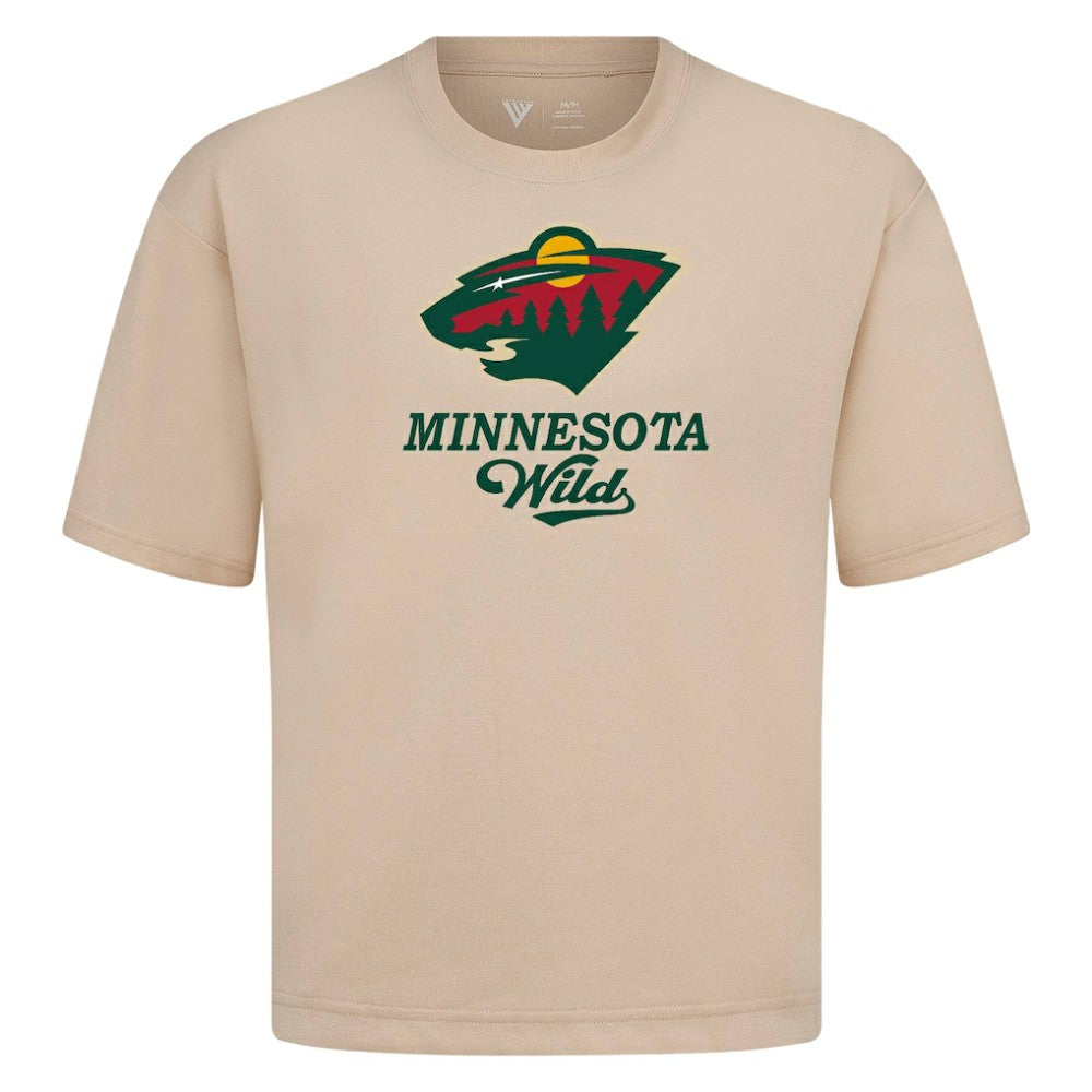 Minnesota Wild Levelwear Team Surge Luxe Signature Knit T-Shirt - Khaki | NHL Lifestyle