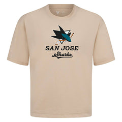 San Jose Sharks Levelwear Team Surge Luxe Signature Knit T-Shirt - Khaki | NHL sale