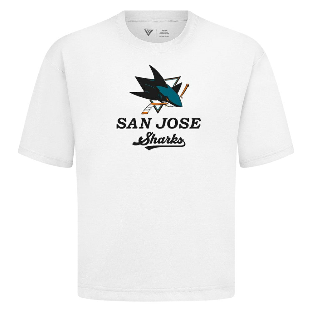 San Jose Sharks Levelwear Team Surge Luxe Signature Knit T-Shirt - White | NHL online