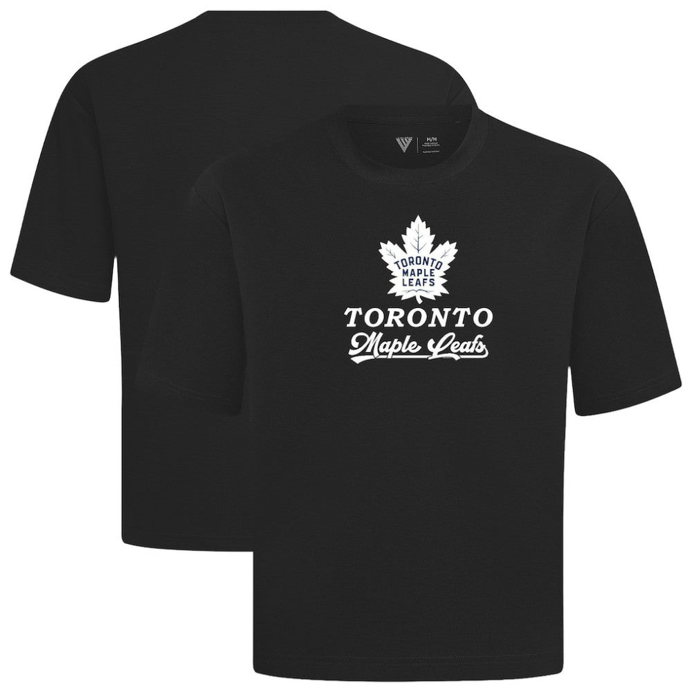 Toronto Maple Leafs Levelwear Team Surge Luxe Signature Knit T-Shirt - Black | NHL Clearance