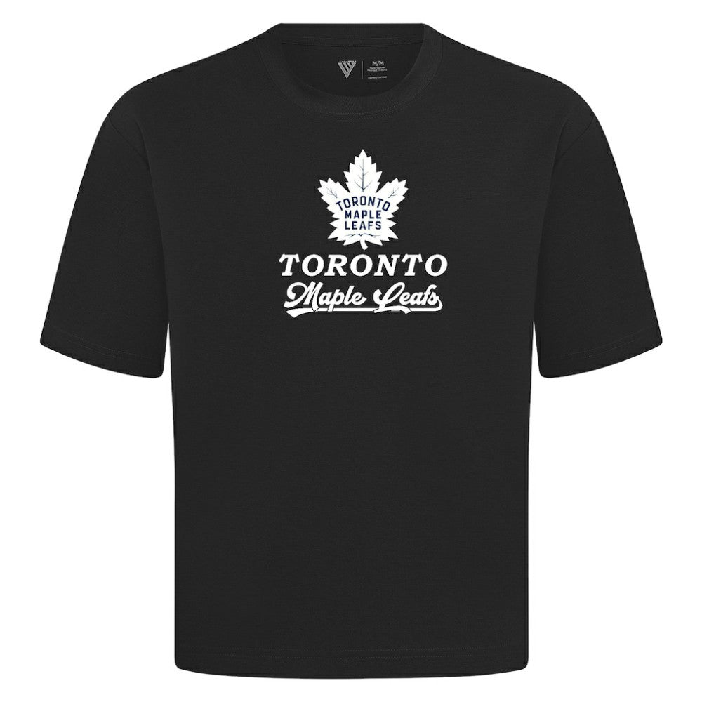 Toronto Maple Leafs Levelwear Team Surge Luxe Signature Knit T-Shirt - Black | NHL Clearance