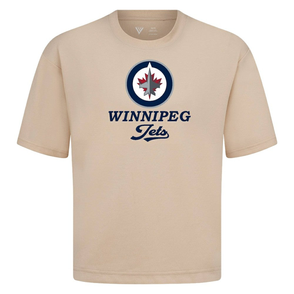 Winnipeg Jets Levelwear Team Surge Luxe Signature Knit T-Shirt - Khaki | NHL Clearance