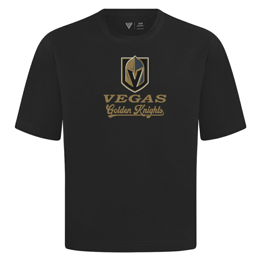 Vegas Golden Knights Levelwear Team Surge Luxe Signature Knit T-Shirt - Black | NHL Clearance