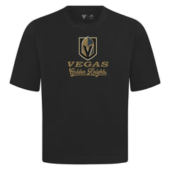 Vegas Golden Knights Levelwear Team Surge Luxe Signature Knit T-Shirt - Black | NHL Clearance