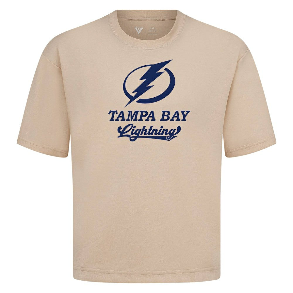 Tampa Bay Lightning Levelwear Team Surge Luxe Signature Knit T-Shirt - Khaki | NHL sale