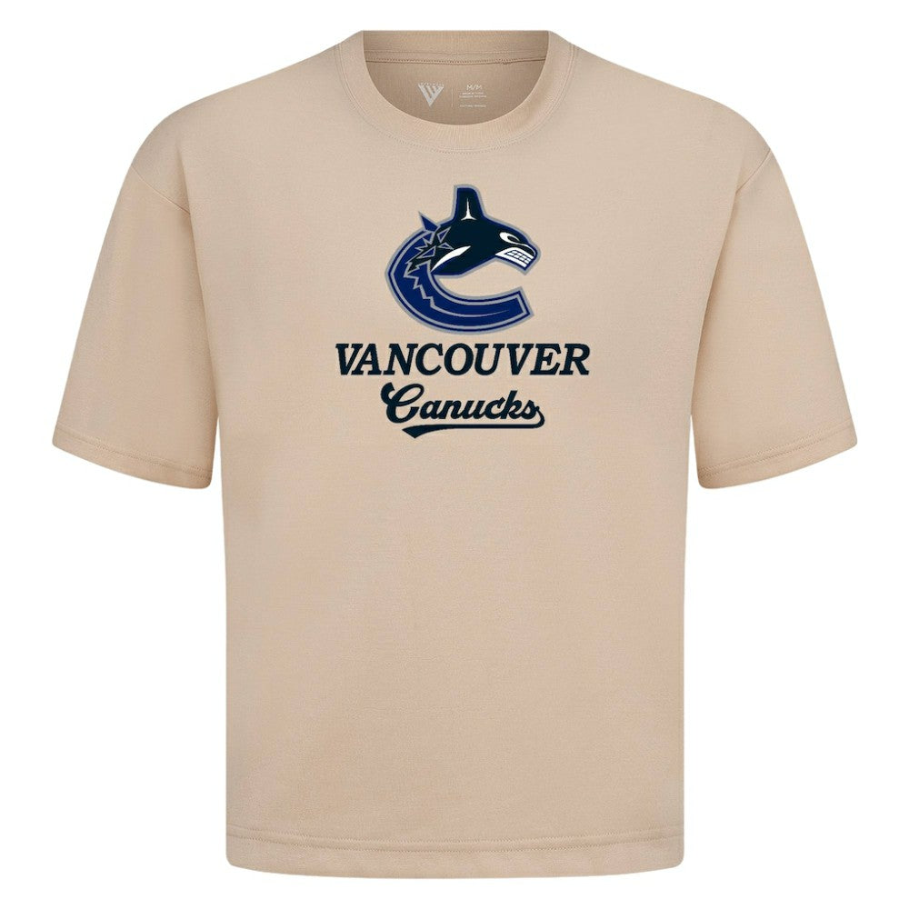Vancouver Canucks Levelwear Team Surge Luxe Signature Knit T-Shirt - Khaki | NHL near me