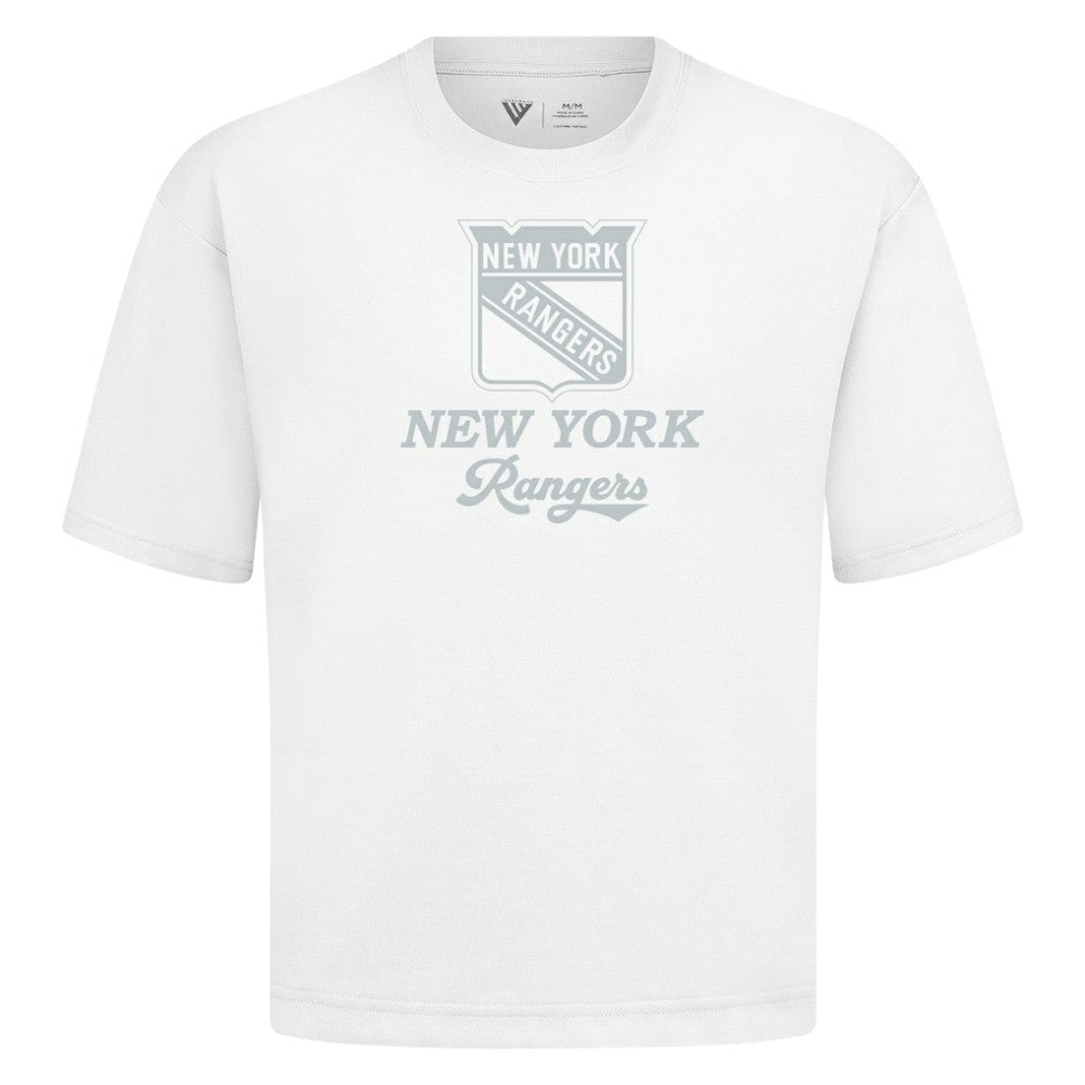 New York Rangers Levelwear Shadow Surge Luxe Signature Knit T-Shirt - White | NHL on sale