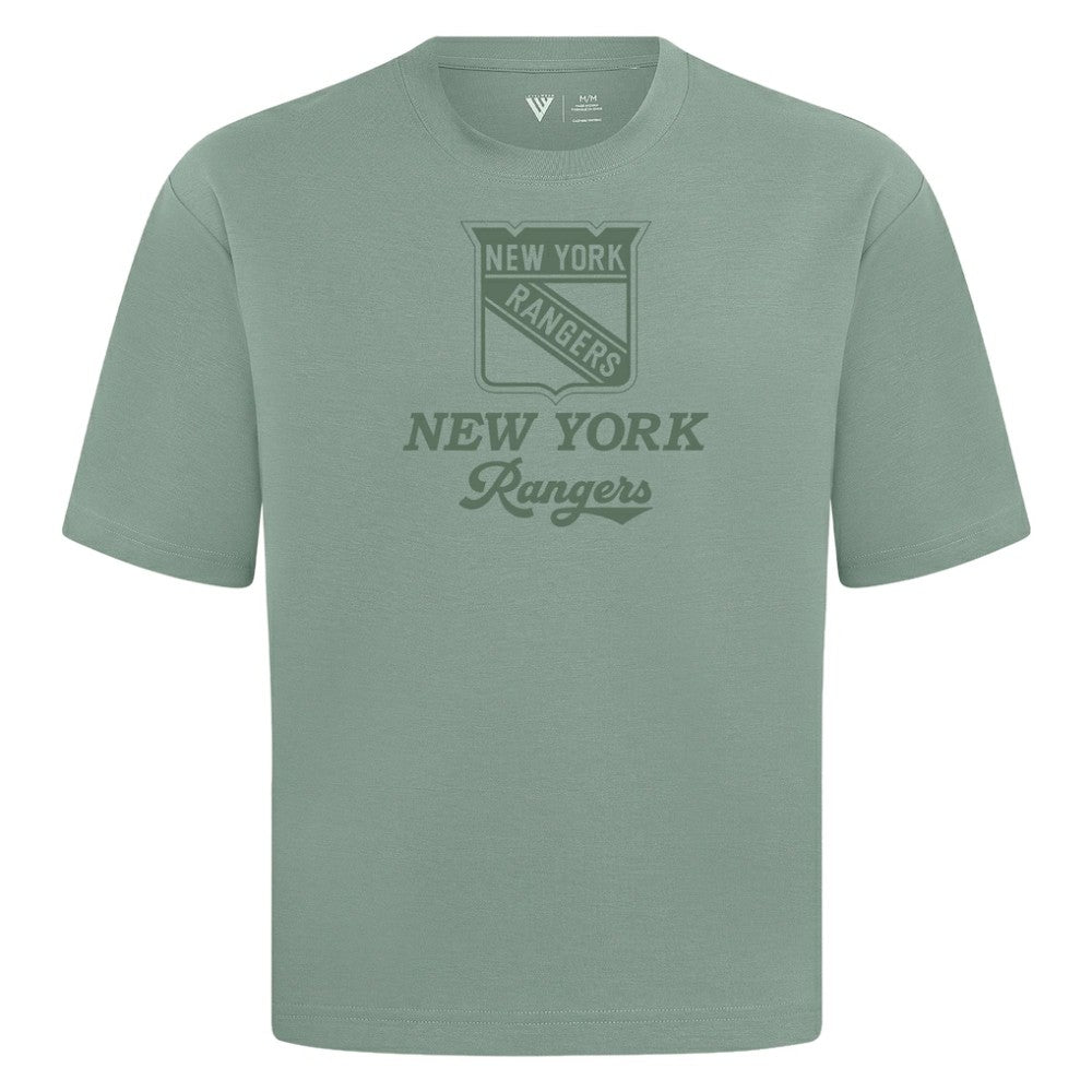 New York Rangers Levelwear Shadow Surge Luxe Signature Knit T-Shirt - Green | NHL on sale