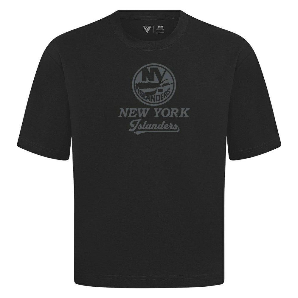 New York Islanders Levelwear Shadow Surge Luxe Signature Knit T-Shirt - Black | NHL on sale