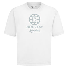 Boston Bruins Levelwear Shadow Surge Luxe Signature Knit T-Shirt - White | NHL Clearance