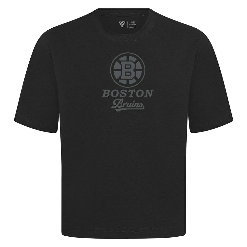 Boston Bruins Levelwear Shadow Surge Luxe Signature Knit T-Shirt - Black | NHL online