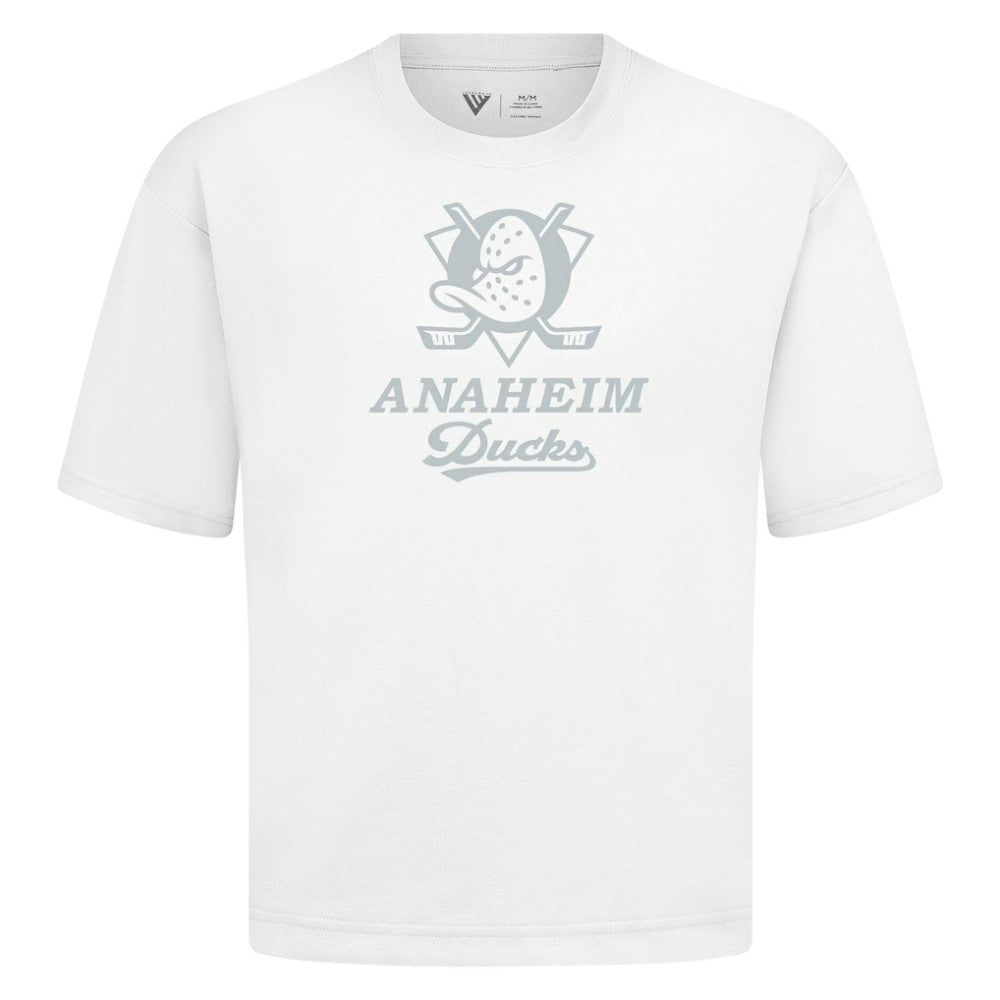 Anaheim Ducks Levelwear Shadow Surge Luxe Signature Knit T-Shirt - White | NHL sale