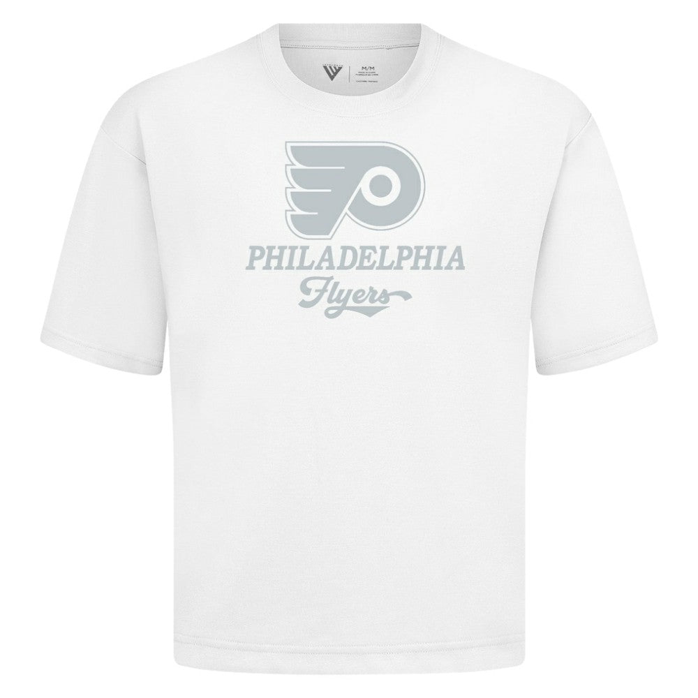 Philadelphia Flyers Levelwear Shadow Surge Luxe Signature Knit T-Shirt - White | NHL Lifestyle