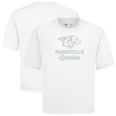 Nashville Predators Levelwear Shadow Surge Luxe Signature Knit T-Shirt - White | NHL Clearance