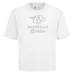Nashville Predators Levelwear Shadow Surge Luxe Signature Knit T-Shirt - White | NHL Clearance