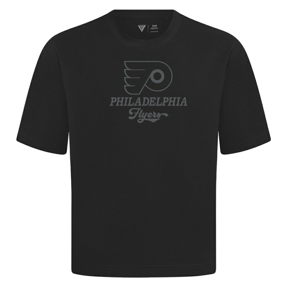 Philadelphia Flyers Levelwear Shadow Surge Luxe Signature Knit T-Shirt - Black | NHL Clearance