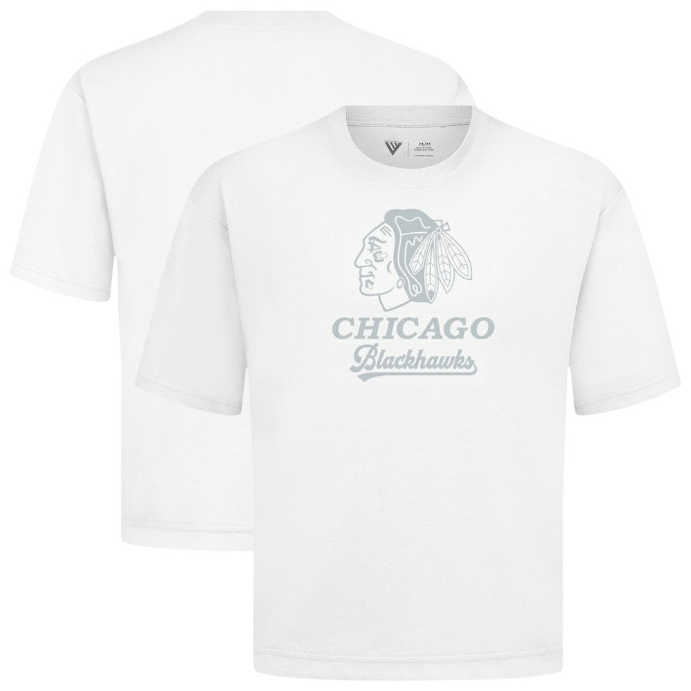 Chicago Blackhawks Levelwear Shadow Surge Luxe Signature Knit T-Shirt - White | NHL sale