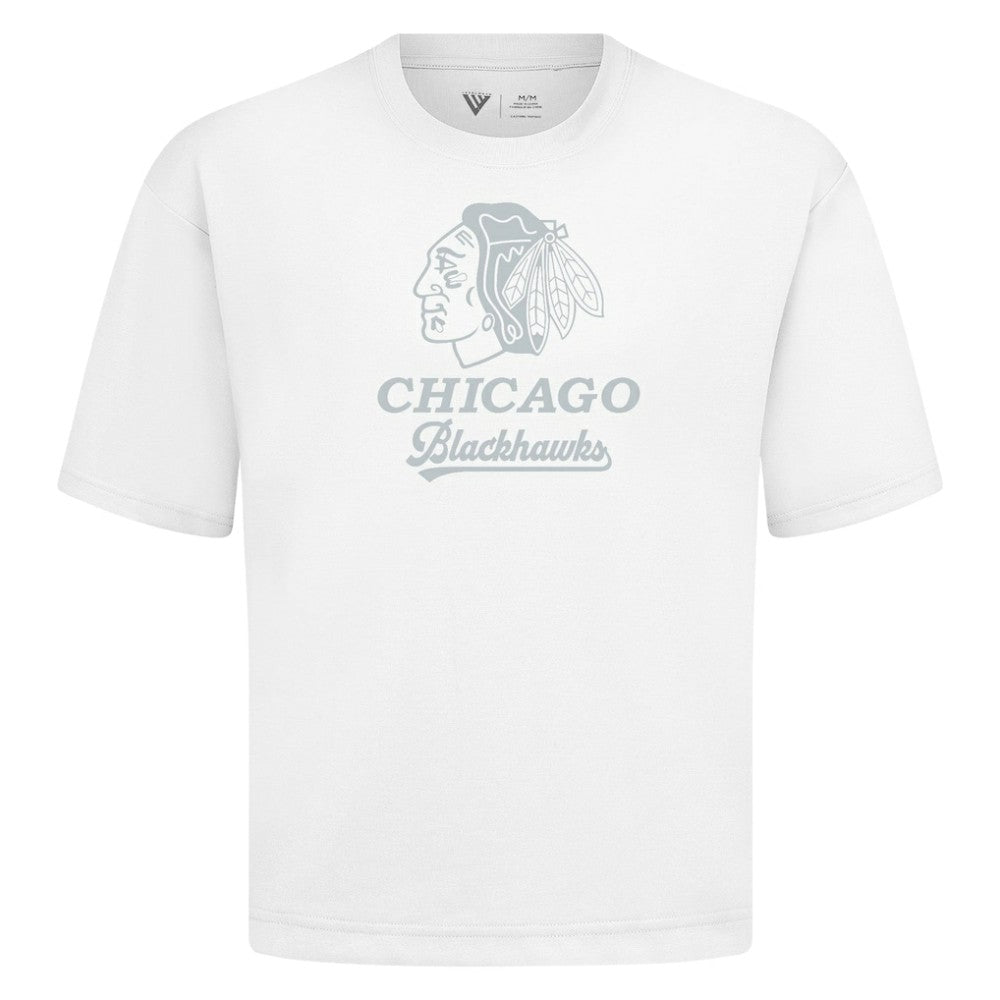 Chicago Blackhawks Levelwear Shadow Surge Luxe Signature Knit T-Shirt - White | NHL sale