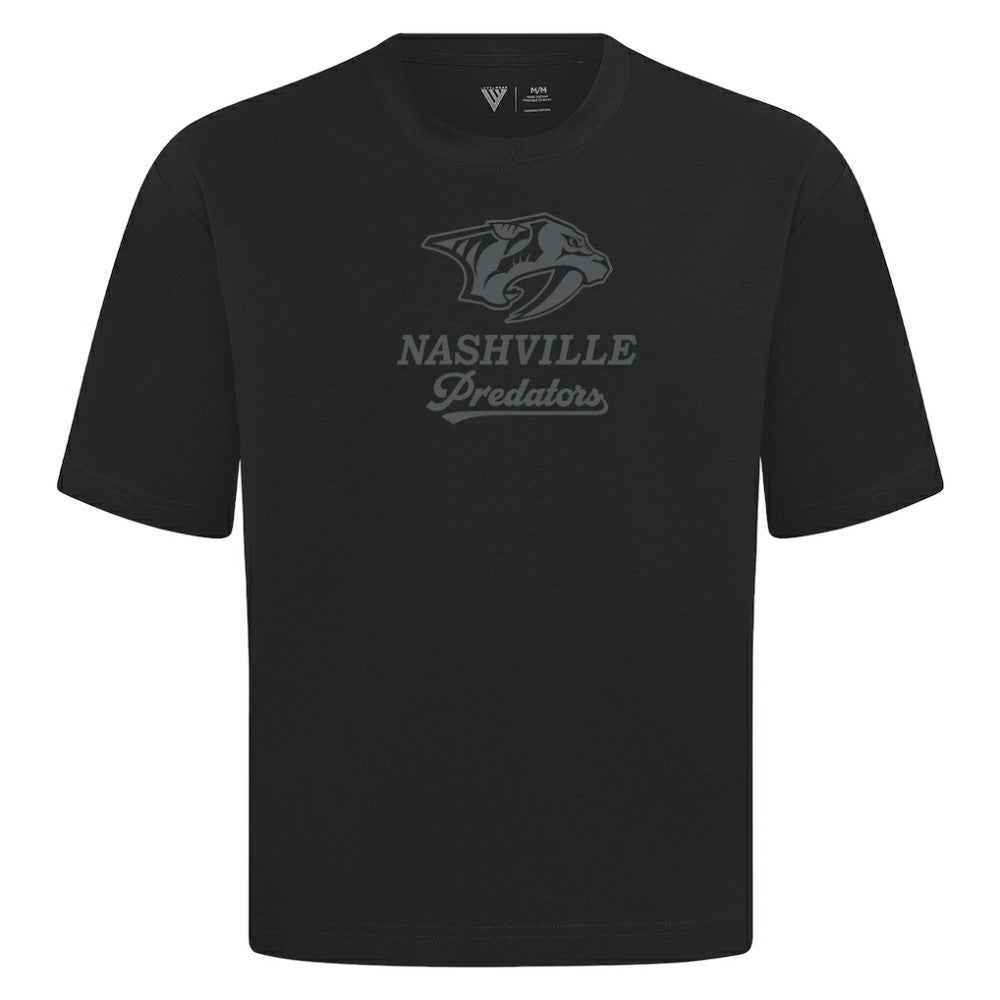 Nashville Predators Levelwear Shadow Surge Luxe Signature Knit T-Shirt - Black | NHL Lifestyle