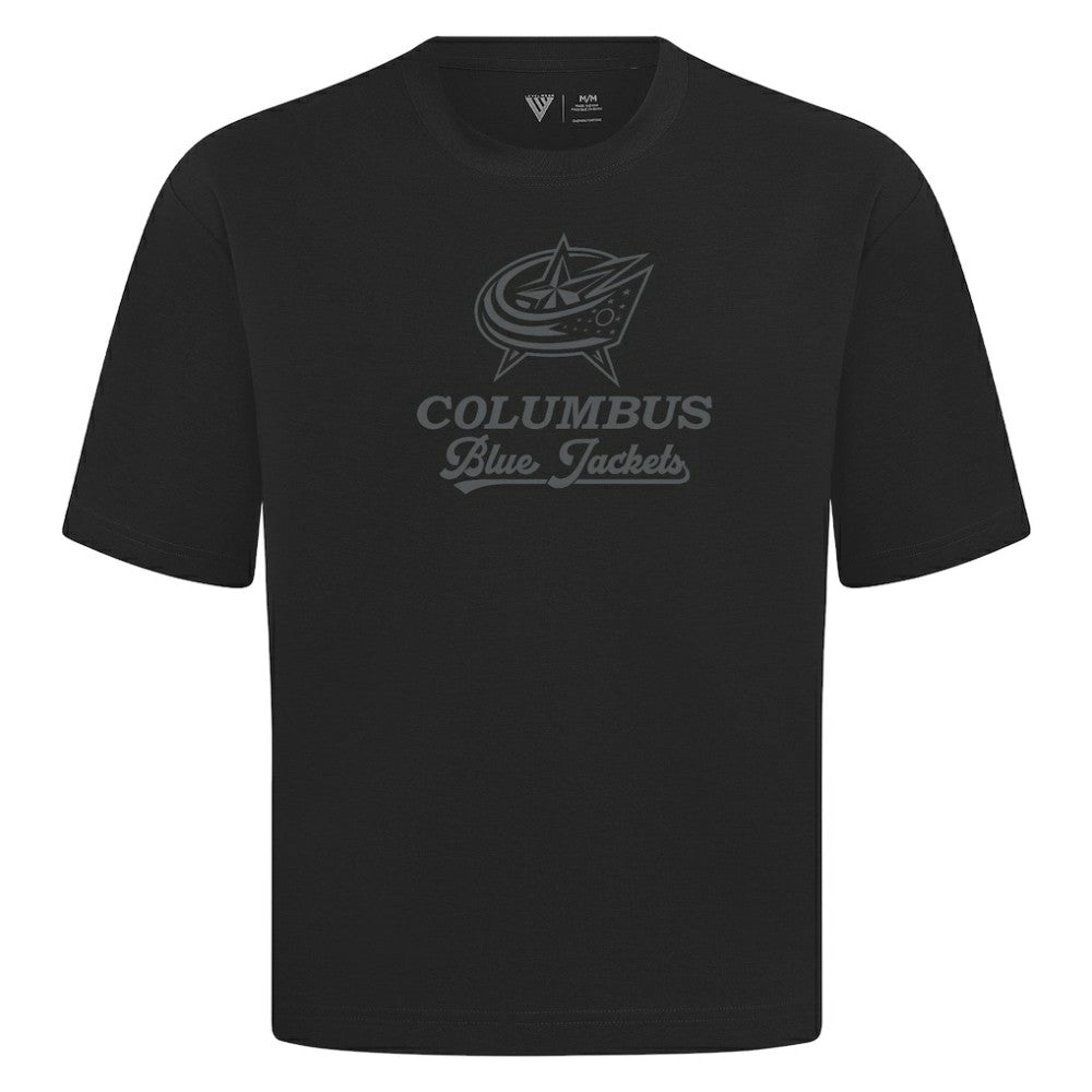 Columbus Blue Jackets Levelwear Shadow Surge Luxe Signature Knit T-Shirt - Black | NHL sale