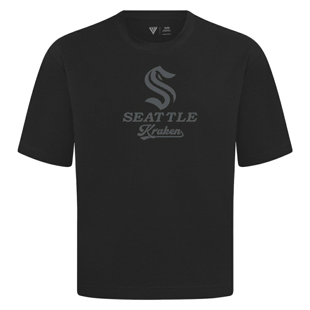 Seattle Kraken Levelwear Shadow Surge Luxe Signature Knit T-Shirt - Black | NHL online
