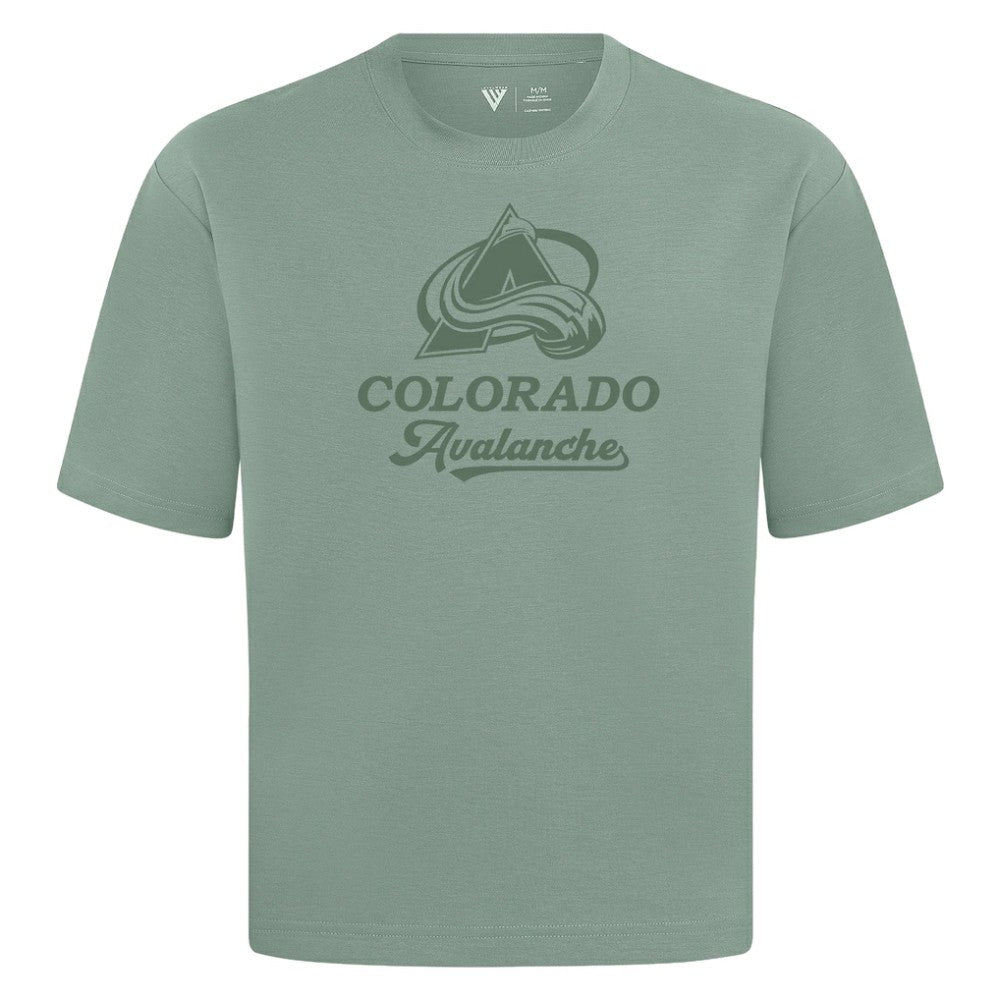 Colorado Avalanche Levelwear Shadow Surge Luxe Signature Knit T-Shirt - Green | NHL Lifestyle