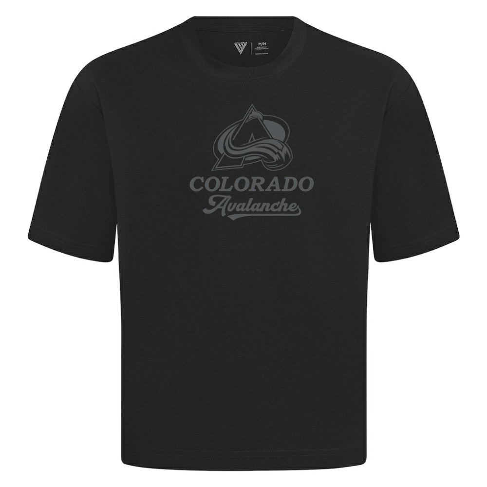 Colorado Avalanche Levelwear Shadow Surge Luxe Signature Knit T-Shirt - Black | NHL near me