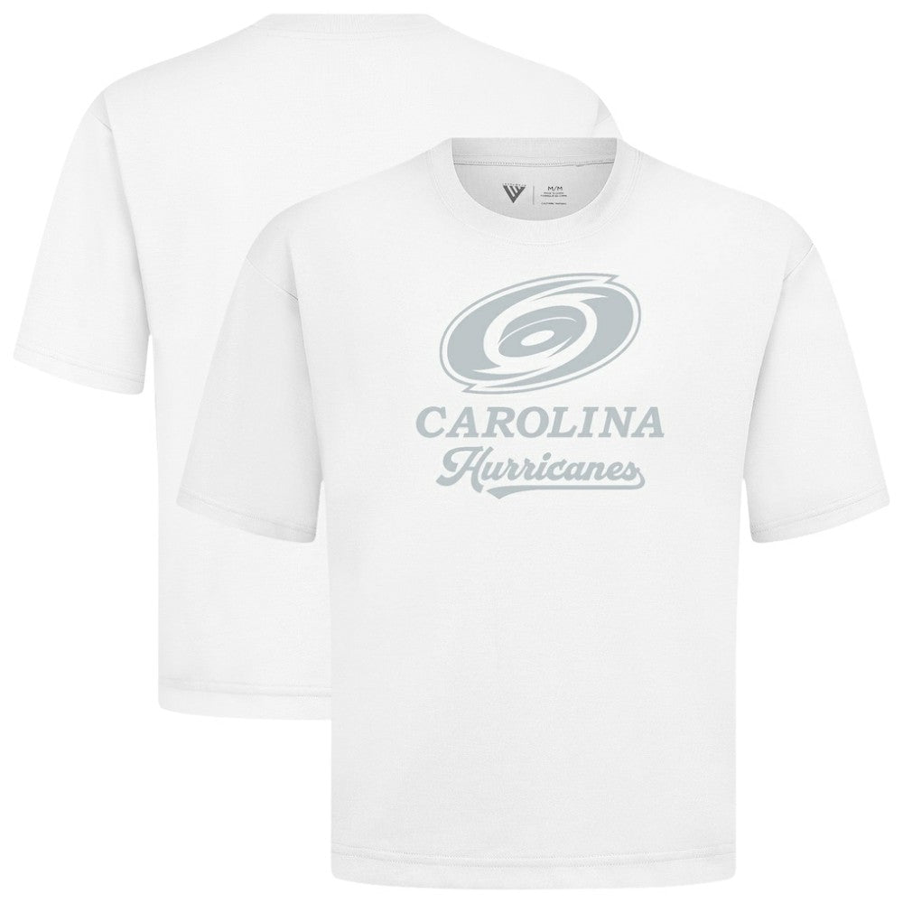 Carolina Hurricanes Levelwear Shadow Surge Luxe Signature Knit T-Shirt - White | NHL Clearance