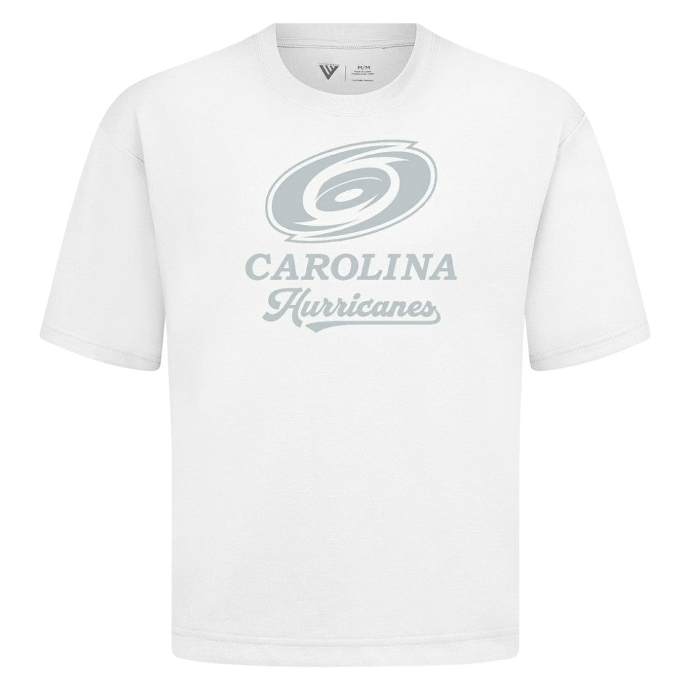Carolina Hurricanes Levelwear Shadow Surge Luxe Signature Knit T-Shirt - White | NHL Clearance