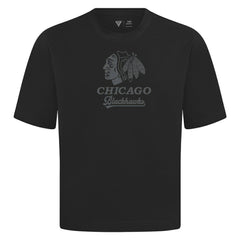 Chicago Blackhawks Levelwear Shadow Surge Luxe Signature Knit T-Shirt - Black | NHL near me