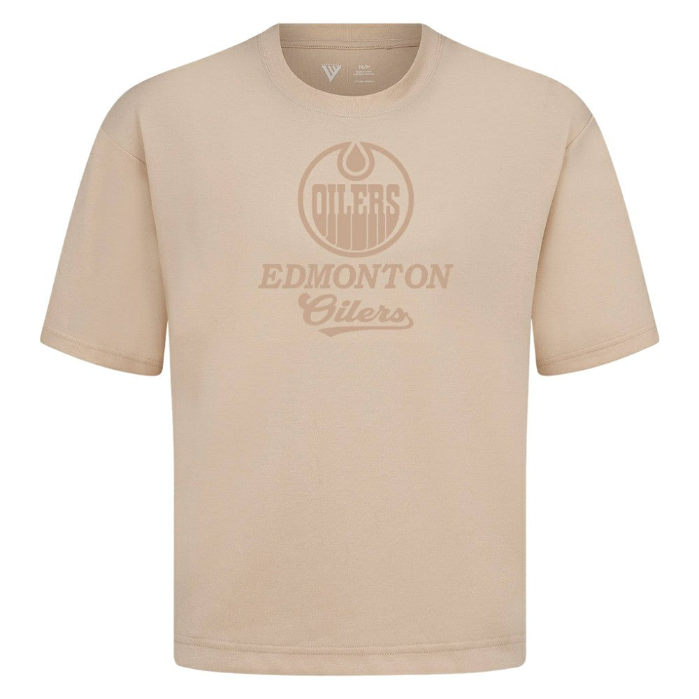Edmonton Oilers Levelwear Shadow Surge Luxe Signature Knit T-Shirt - Khaki | NHL discount