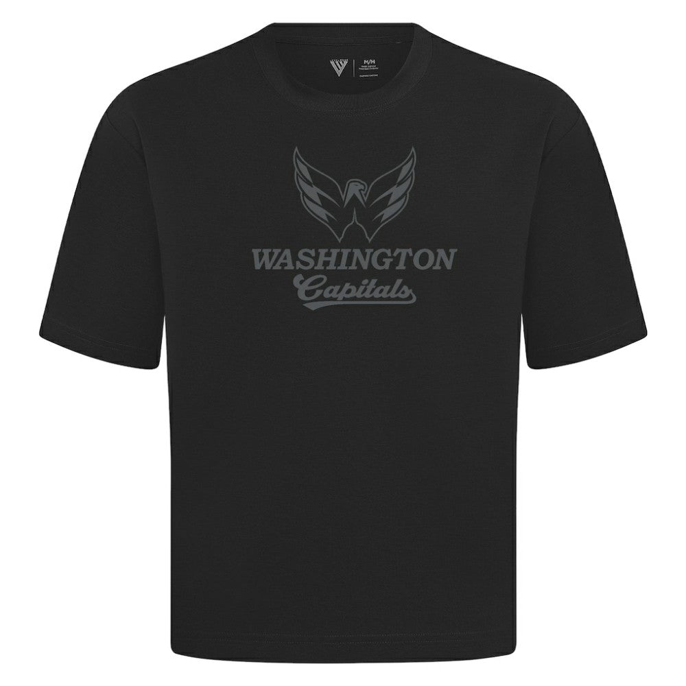 Washington Capitals Levelwear Shadow Surge Luxe Signature Knit T-Shirt - Black | NHL online