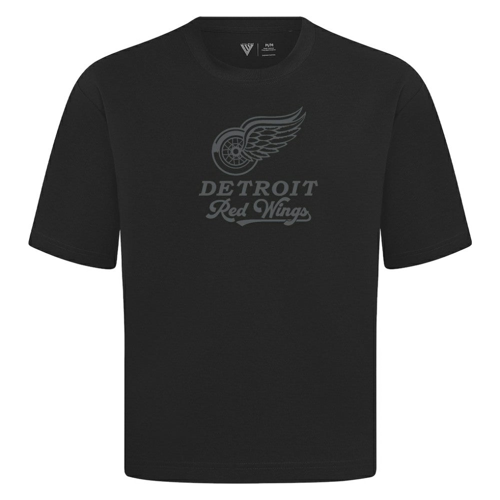 Detroit Red Wings Levelwear Shadow Surge Luxe Signature Knit T-Shirt - Black | NHL online