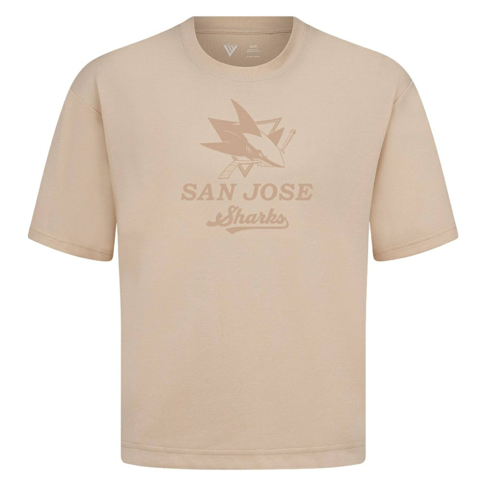 San Jose Sharks Levelwear Shadow Surge Luxe Signature Knit T-Shirt - Khaki | NHL Clearance