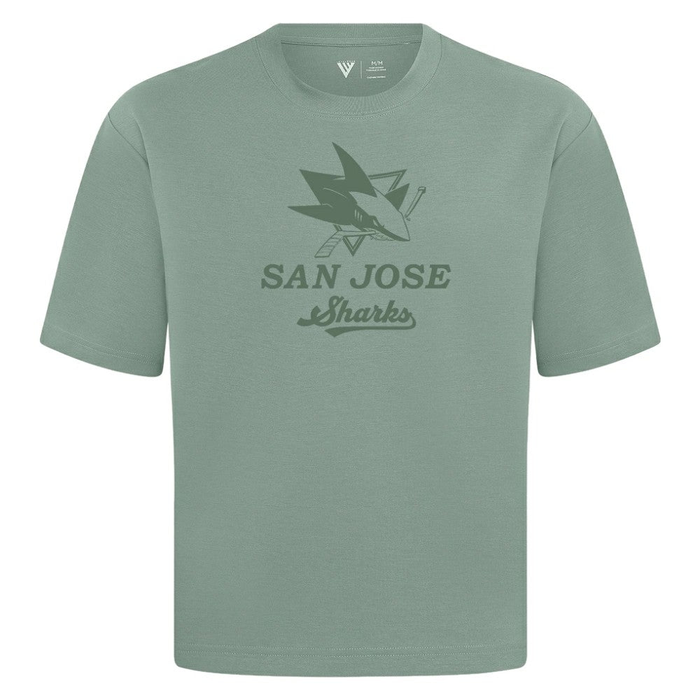 San Jose Sharks Levelwear Shadow Surge Luxe Signature Knit T-Shirt - Green | NHL near me