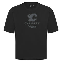 Calgary Flames Levelwear Shadow Surge Luxe Signature Knit T-Shirt - Black | NHL Lifestyle