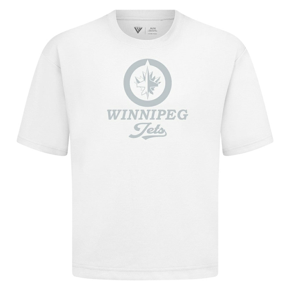 Winnipeg Jets Levelwear Shadow Surge Luxe Signature Knit T-Shirt - White | NHL on sale