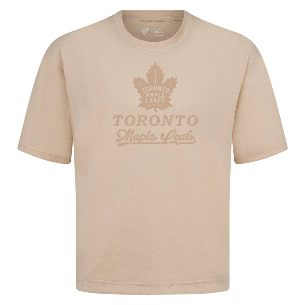 Toronto Maple Leafs Levelwear Shadow Surge Luxe Signature Knit T-Shirt - Khaki | NHL Clearance