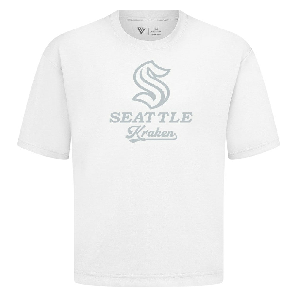 Seattle Kraken Levelwear Shadow Surge Luxe Signature Knit T-Shirt - White | NHL near me