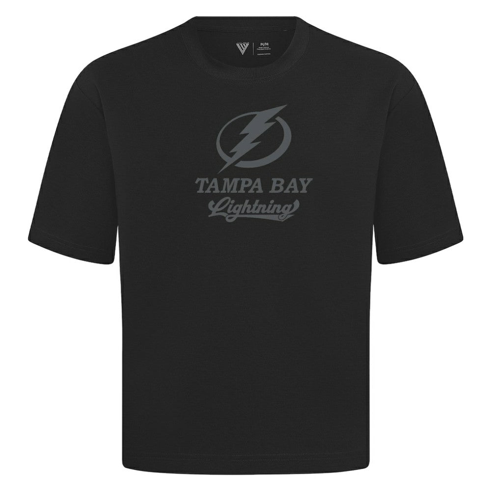 Tampa Bay Lightning Levelwear Shadow Surge Luxe Signature Knit T-Shirt - Black | NHL Lifestyle