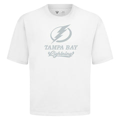 Tampa Bay Lightning Levelwear Shadow Surge Luxe Signature Knit T-Shirt - White | NHL Clearance