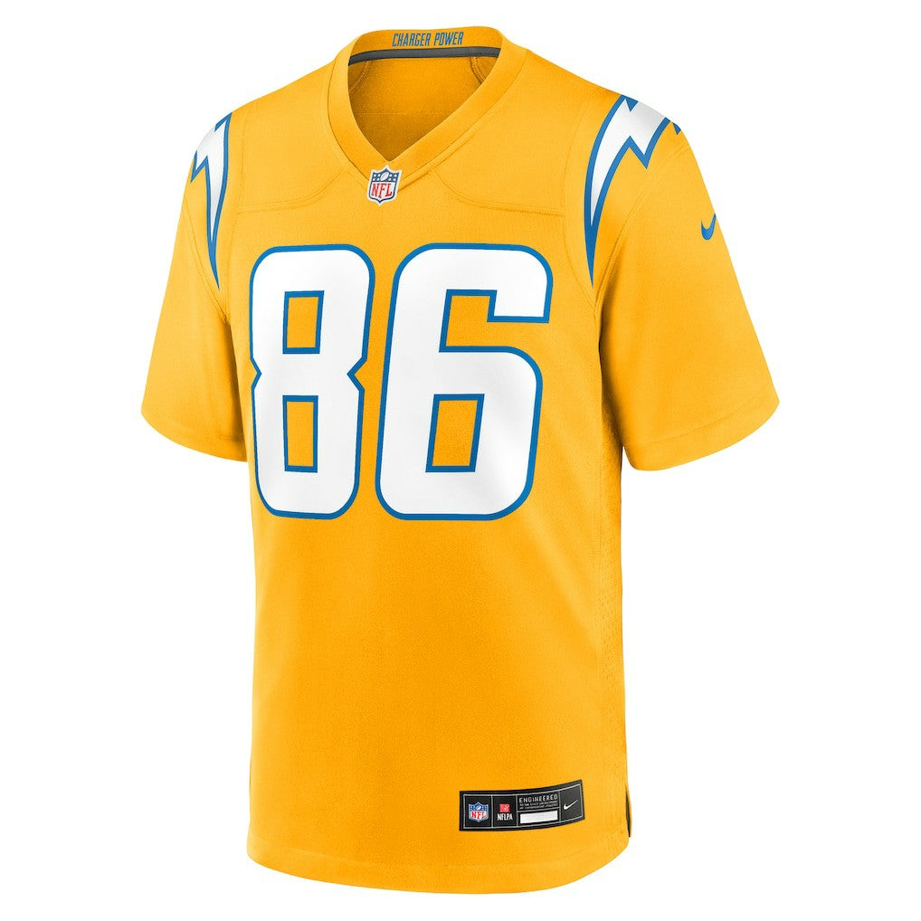 Oronde Gadsden Los Angeles Chargers Alternate Charger Power Game Jersey - Gold - Nike
