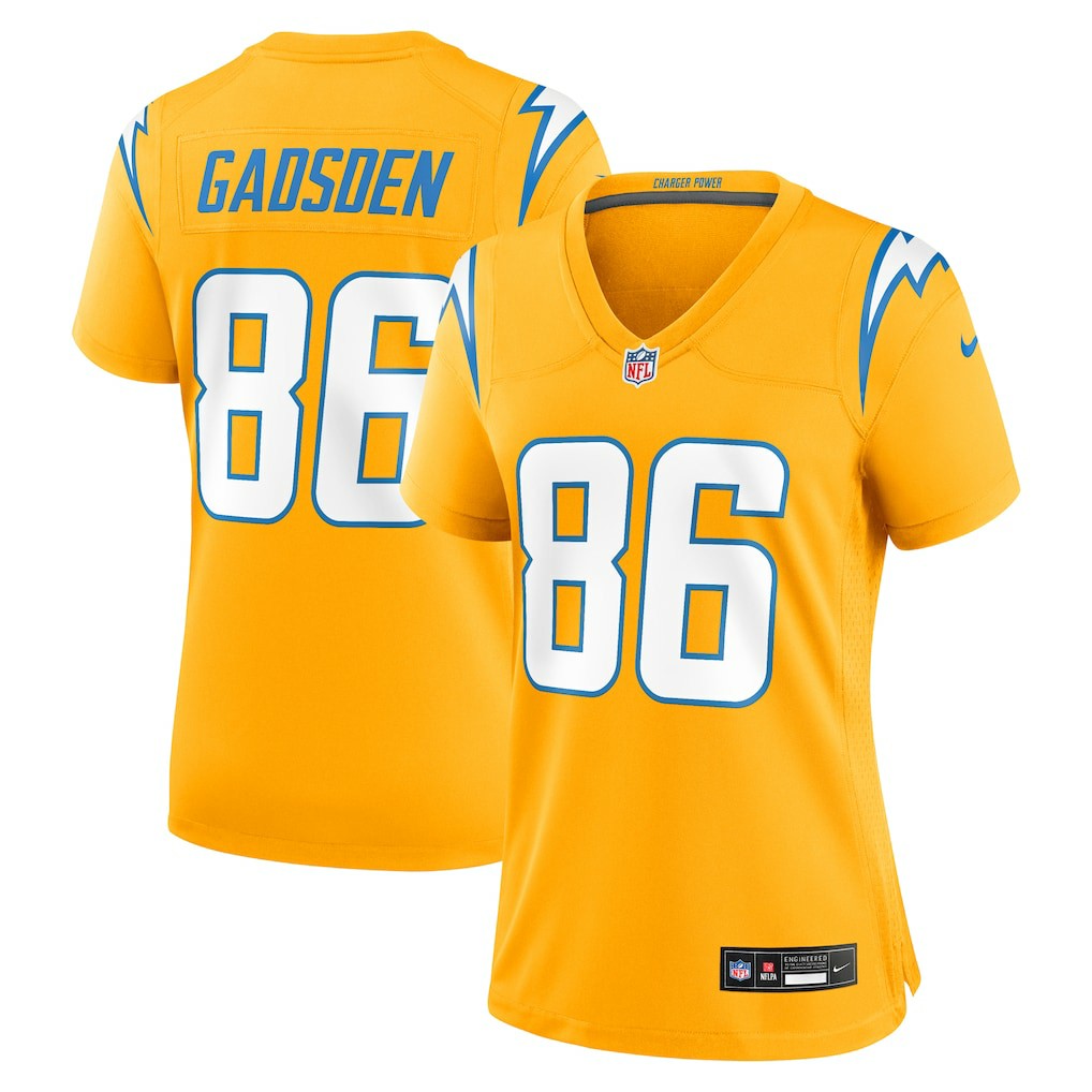 Oronde Gadsden Los Angeles Chargers Women's Alternate Charger Power Game Jersey - Gold - Nike