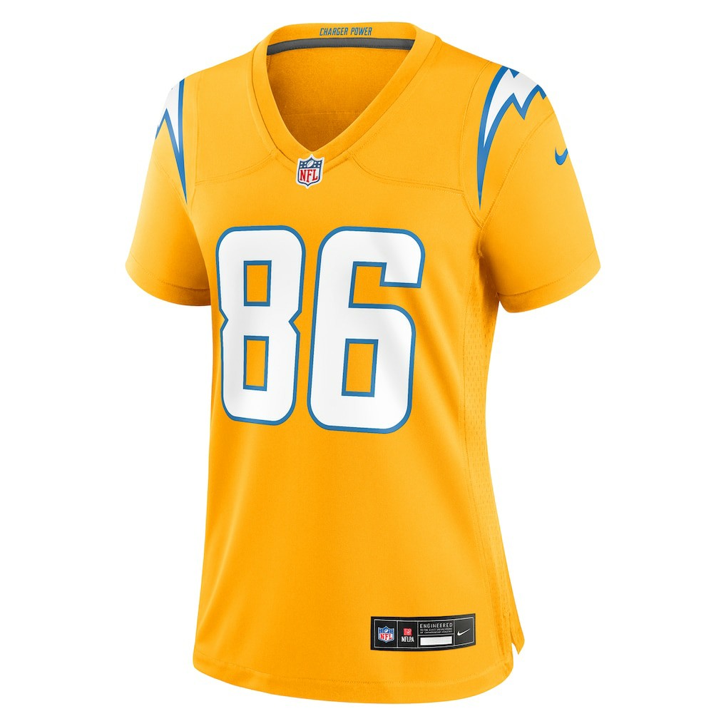 Oronde Gadsden Los Angeles Chargers Women's Alternate Charger Power Game Jersey - Gold - Nike