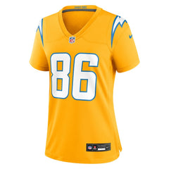 Oronde Gadsden Los Angeles Chargers Women's Alternate Charger Power Game Jersey - Gold - Nike