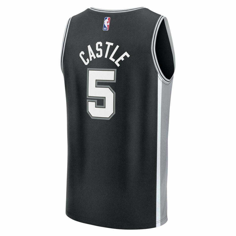 Fanatics Stephon Castle San Antonio Spurs Fast Break Replica Jersey Black Icon Edition